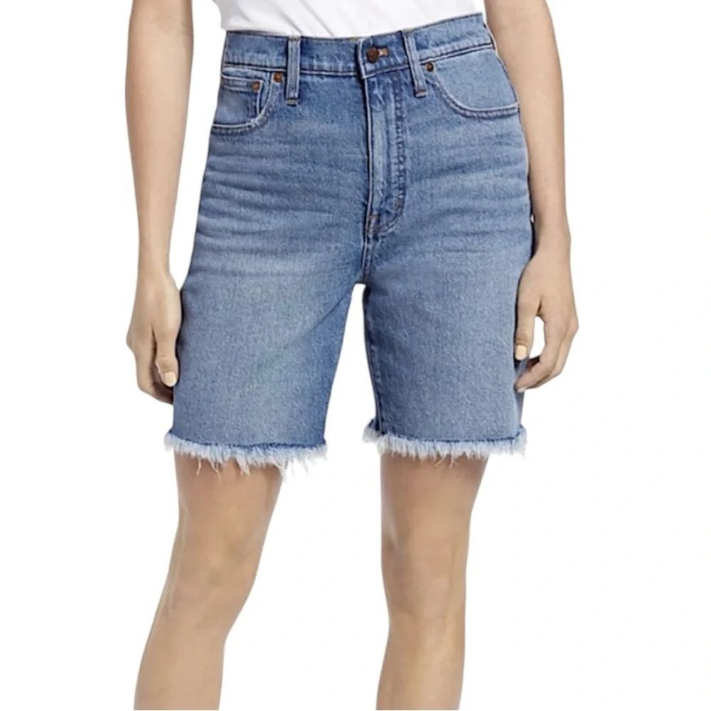 MADEWELL High Rise Denim Mid-Length Shorts 29